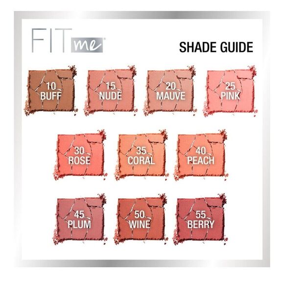 Maybelline New York Fit Me Blush 0.16oz Tone Enhancing Smooth 50 Wine (Lot Of 3) - Picture 3 of 5